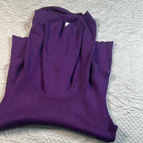 Dressbarn Purple Cowl Neck Knit Sweater - Picture 5 of 7